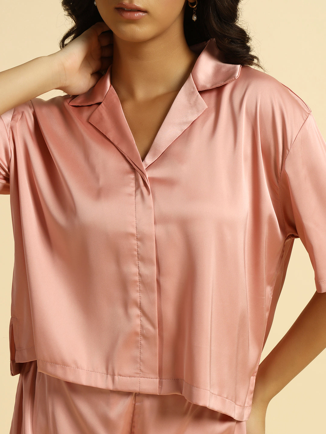 Bridal Rose -Satin Short Set