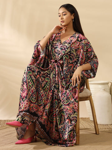 Ismara Print Satin Kaftan
