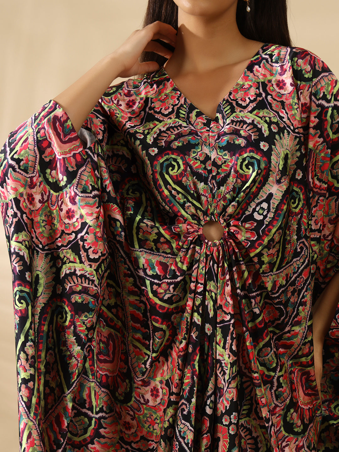 Ismara Print Satin Kaftan