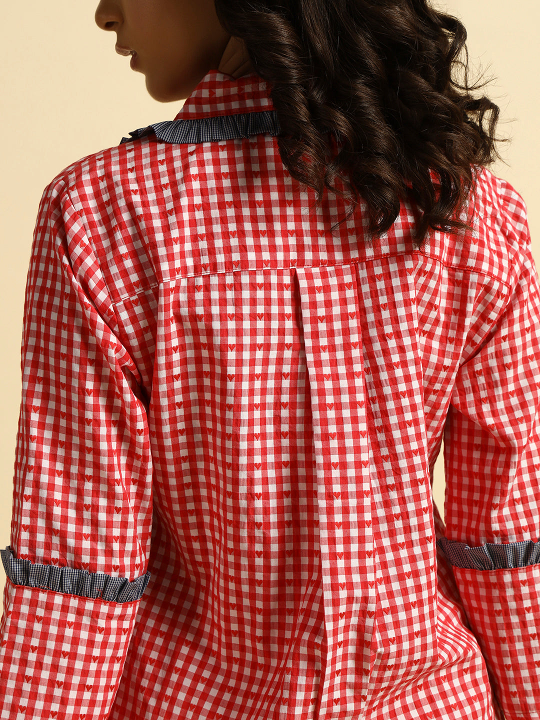 Check Viscose Nightsuit