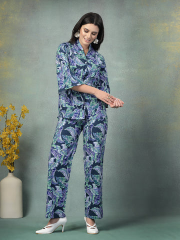 Women Floral Printed Night Suit