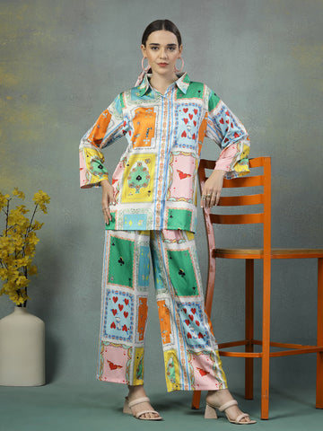Women Floral Printed Night Suit
