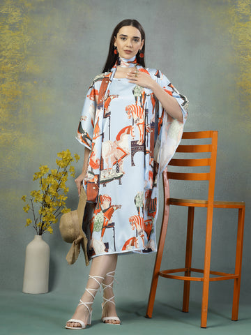 Carousel Charm Satin Kaftan