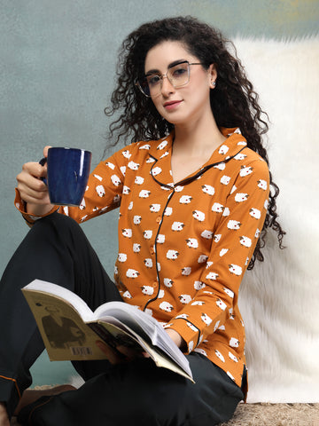 Cheerful Sheep-Motif Nightsuit