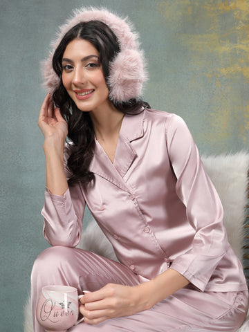 Luxe Double-Breasted Satin Set