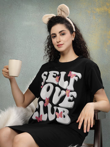 Noir 'Self Love Club' Nightshirt