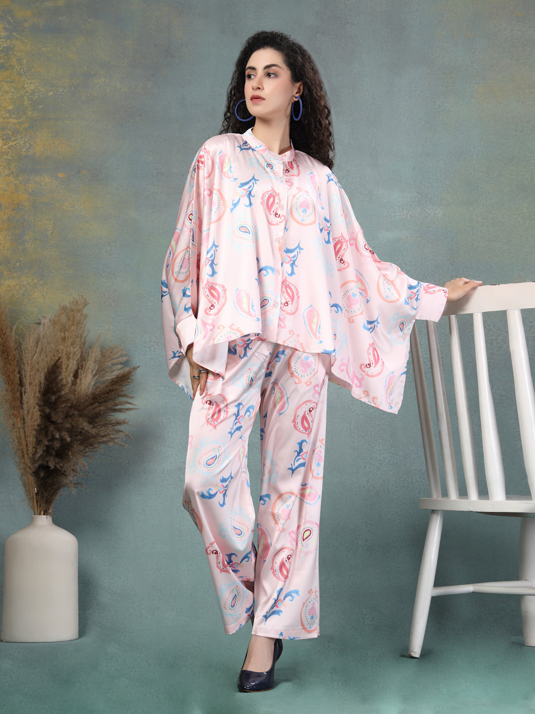 Paisley Muse Satin Co-ord Set