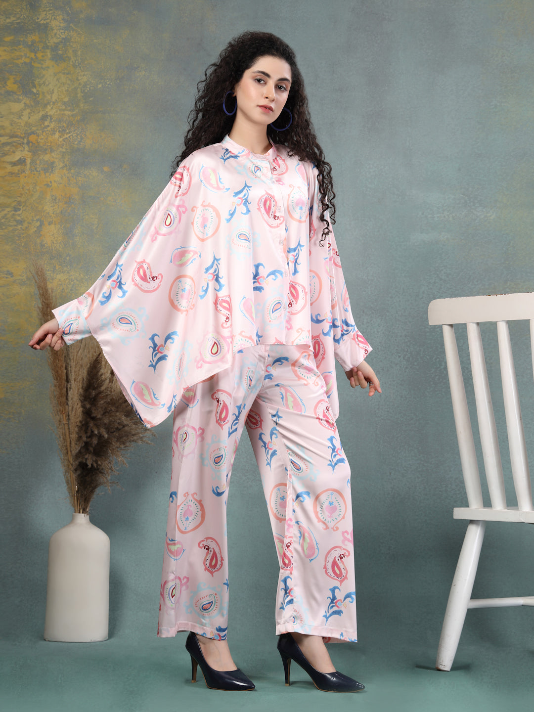 Paisley Muse Satin Co-ord Set