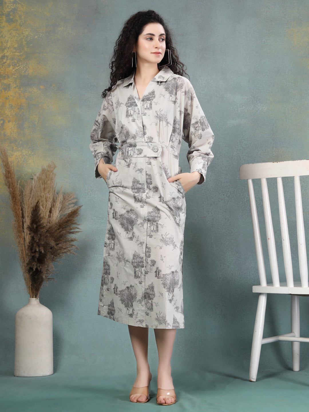 Tranquil Bloom Mercerized Dress