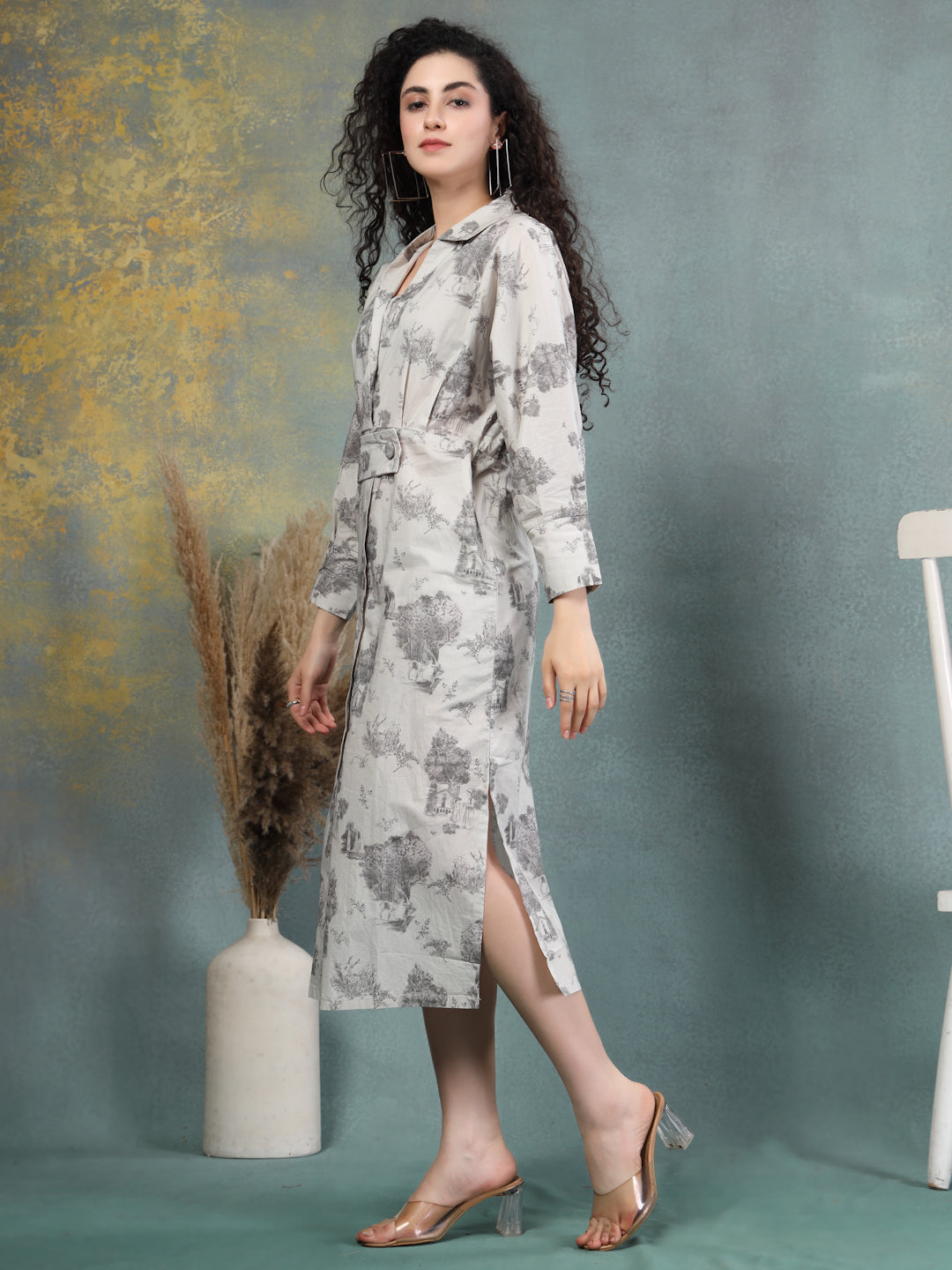 Tranquil Bloom Mercerized Dress