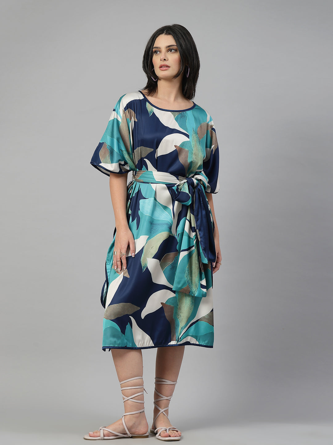 Aurora Stole-Belt Satin Kaftan