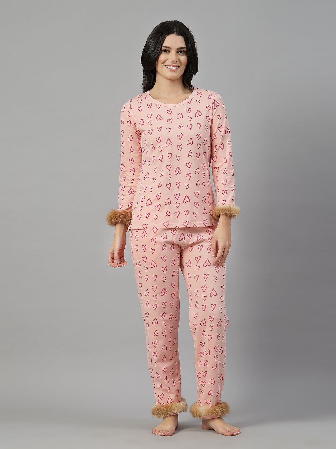 Amour Plush Heart Cotton Set