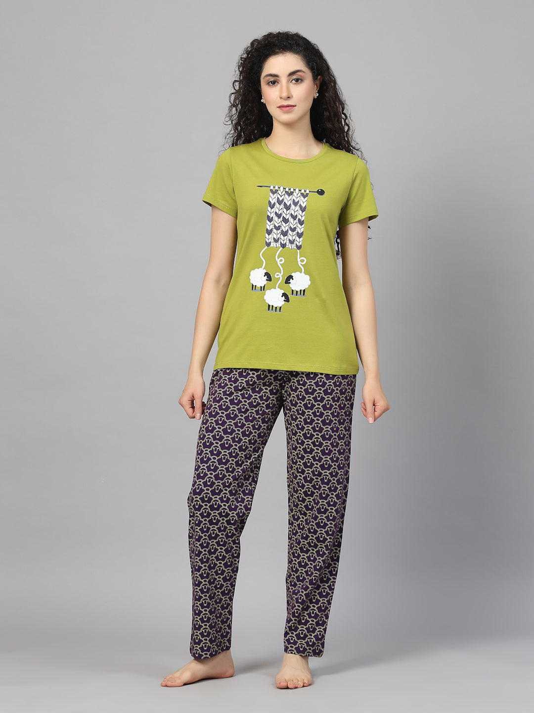 Olive 'Clever' Lycra Cotton Set