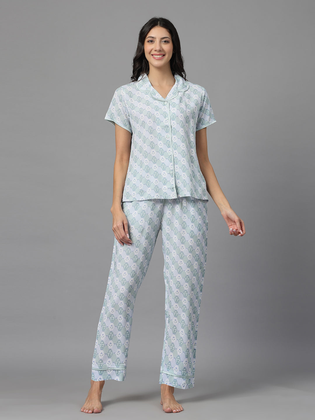 Meadow Bloom Viscose Nightsuit