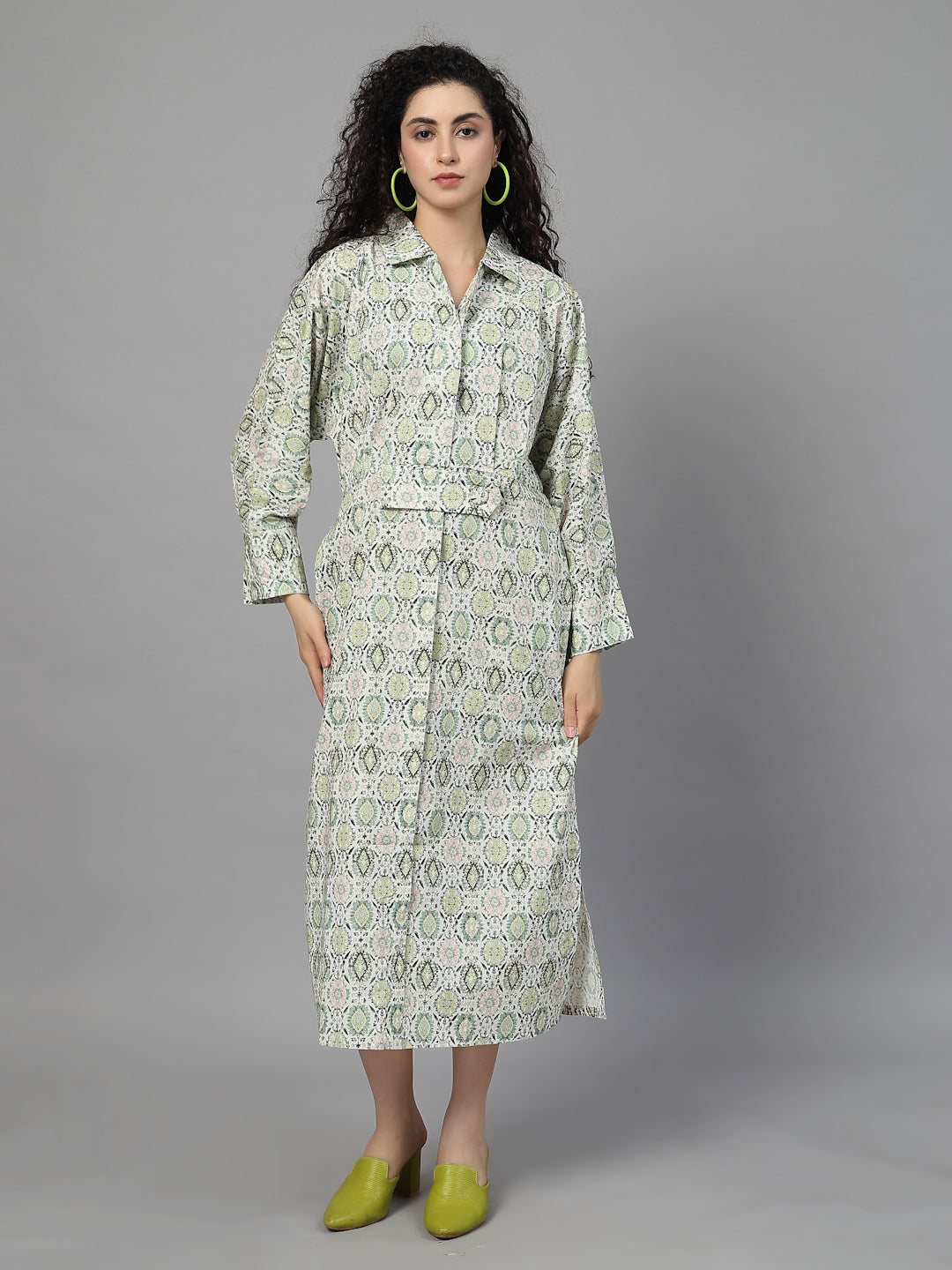 Verdant Bloom Mercerized Dress